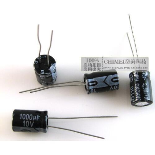 Electrolytic capacitor 1000UF 10V Volume 8X12MM Capacitor 8 * 12mm