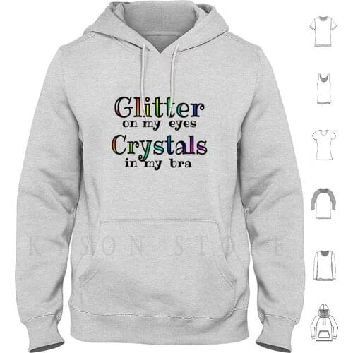 Crystal Vibes Hoodie Long Sleeve Good Vibes Crystal Crystal Vibes Crystal Life Crystal Queen Glitter Glittery