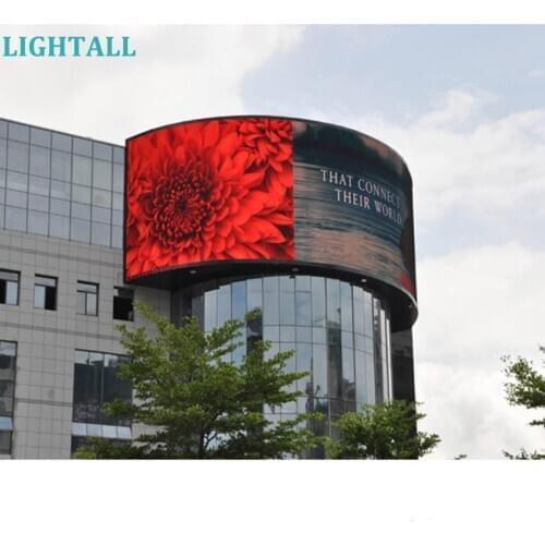 Curved LED Display Screen Outdoor Full Color P4.81 SMD1921 500*500mm Die Cast Aluminum Cabinet Advertising Billboard LED Screen