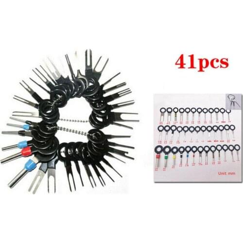 41/59Pcs Automotive Car Plug Terminal Remove Tool Set Key Pin Car Electrical Wire Crimp Connector Extractor Kit Car Accessories