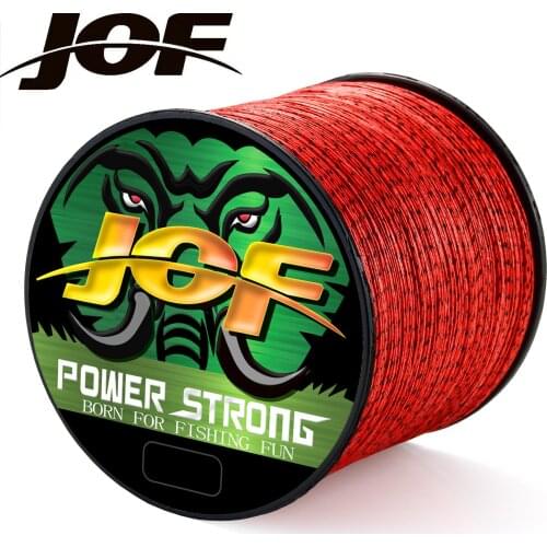 JOF 4/8 Strands 300M 500M Fishery Braided Fishing Equipamentos Line Strong Smooth Multifilament Wire 18-90 LB Woven Thread