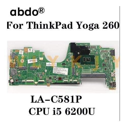 For Lenovo ThinkPad Yoga 260 laptop motherboard LA-C581P motherboard i5 6200U tested 100% work FRU 01AY880 01AY879 01AY885