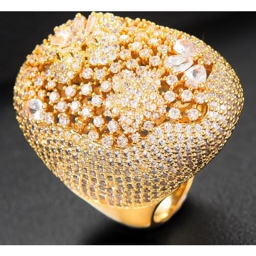 GODKI Jimbora Trendy Luxury Fine Big Rings Shiny Cubic Zircon Crystal CZ Party Finger Rings For Women Wedding DUBAI Bridal Ring