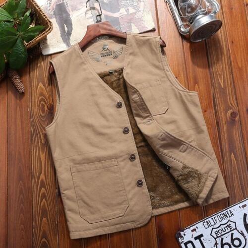 Large Size 6XL Men Outdoor Winter Fleece Thicken Warm Vest Male Thermal Multi-pocket Waistcoat Trekking Fishing Tactical Vest