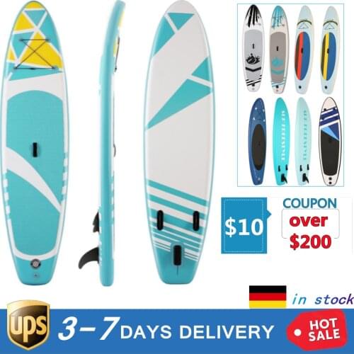 305*76*15cm SUP Inflatable Stand Up Paddle Board Deck Skill Levels Adult Single-layer Surfboard PVC Material Water Sport Board