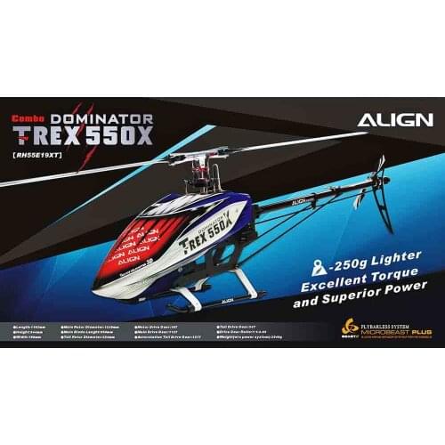Original AlIGN T-REX 550X 2.4GHz 6CH RC Helicopter Kit Fits