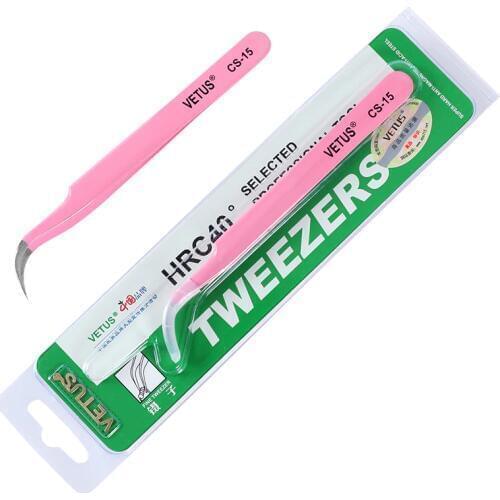 VETUS CS-15 Eyelash Tweezers 3D/6D Volume Eyelash Extension Stainless Steel Eyelash Tweezer