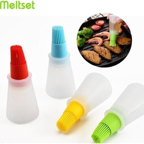 Portable Silicone Oil Bottle Brush Liquid Oil Brush Pastry Kitchen Baking Cooking Accessory Cake Baking Barbecue Tools