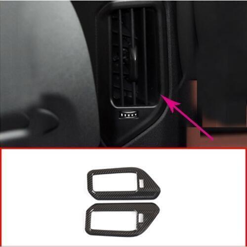 2 Pcs For BMW X5 G05 X7 G07 2019 ABS Carbon Fiber Car B Pillar Air Vent Frame Trim Accessories