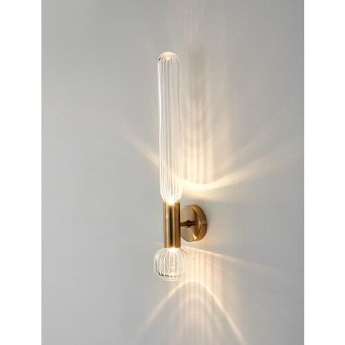 Modern Wall Lamp Led Indoor Decor Bedroom Sconce Designer Nordic Lighting Luxury Glass Lamps American Porch Balcony Aisle Light