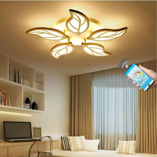 Modern led chandelier living room bedroom dining room kitchen balcony gloss lamps remote smooth dimming chandelier AC90-260V fre