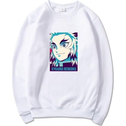 Cool Anime Demon Slayer Hoodies Men Women Unisex Harajuku Sweatshirt Rengoku Kyoujurou Dropship Pullover Tracksuit Sudadera