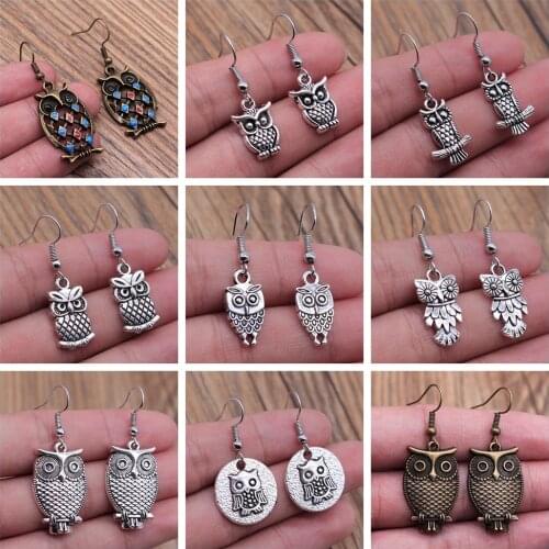 Vintage Womens Jewelry Wholesale Girls Birthday Party Classic Owl Dangle Earring Bohemian StyleEarrings For Women