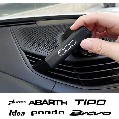 Car Air Conditioner Vent Brush Retractable For Fiat 500 Punto Panda Bravo Freemont Siena Tipo Abarth Auto Cleaning Accessories
