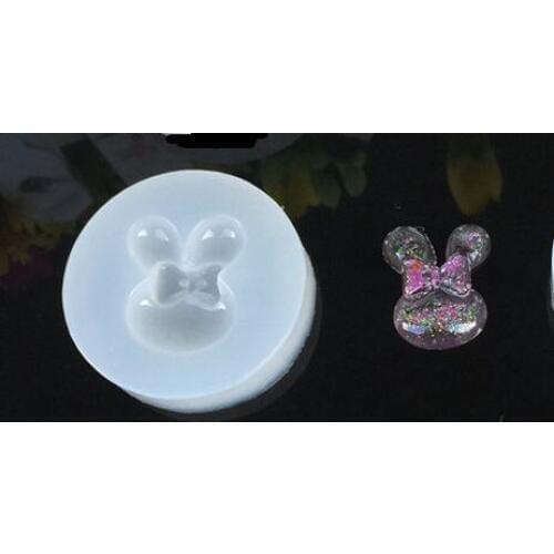 1 pcs rabbit Liquid silicone mold DIY resin jewelry pendant necklace pendant lanugo mold resin molds for jewelry