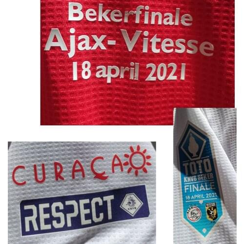 2021 Bekerfinale Patch Final Match Details Fullset Soccer Badge Heat Transfer Printing Patches