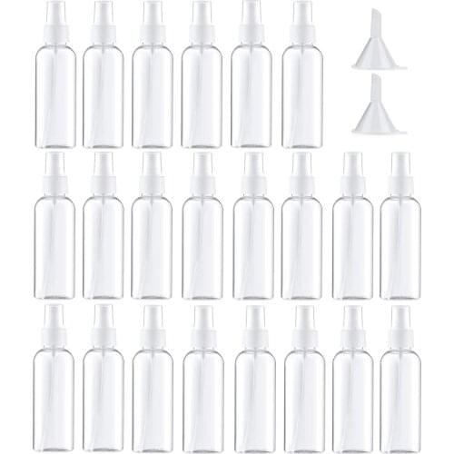 22 Pack Plastic Spray Bottles 80ml Clear Empty Spray Container Fine Mist Sprayer Refillable Atomiser Bottles Cleaning