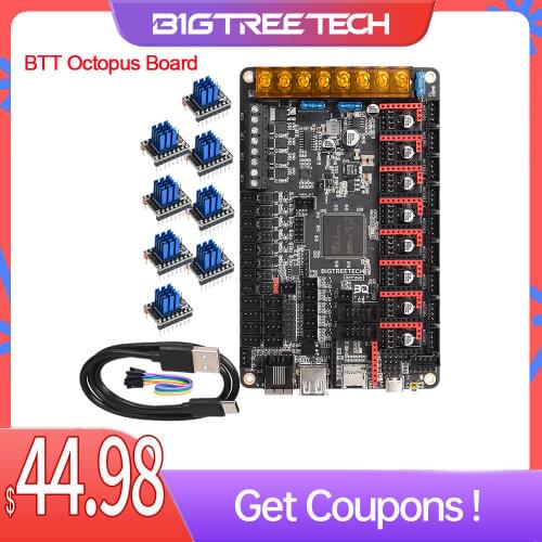 BIGTREETECH BTT OCTOPUS V1.1 32bit Control Board 8 Axis Drivers TMC2209 TMC2208 UART Controller 3D Printer Parts Voron Ender3 V2