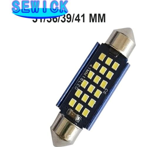 50PCS canbus c5w led 31mm 36mm 39mm 41mm 12SMD 2016 Chips LED Festoon CarDome Light free No Error Auto Interior Reading Lamp 12v