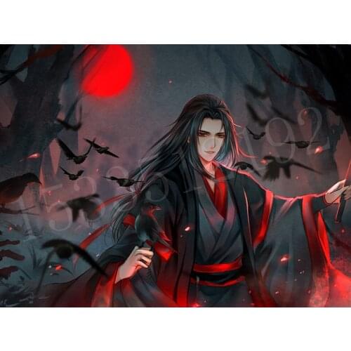 5D Full Drill Diamond Painting Wei Wuxian Mo Dao Zu Shi Anime Diamond Mosaic Cartoon Embroidery Cross Stitch Set Home Decoration