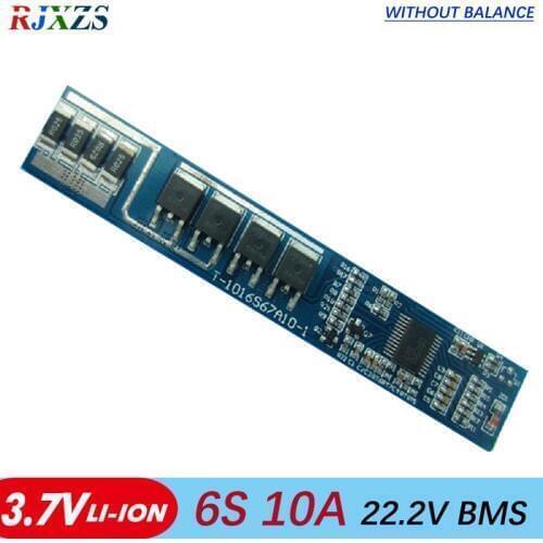 6S 10A 22.2V li-ion BMS PCM battery protection board bms pcm for LicoO2 Limn2O4 li battery