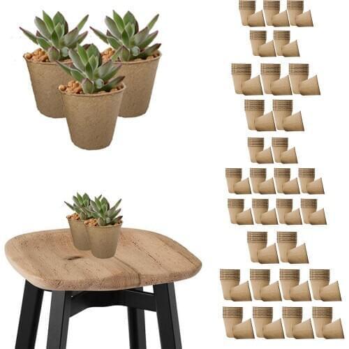 Biodegradable Paper Peat Pots Seed Starter Cups Outdoor Garden Nursery Pots, Eco-friendly