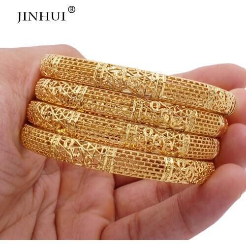 Bangle Nigeria New Gold Color wedding ornament bangles for women Bride Can open bracelets Indian Ethiopian France jewelry gifts
