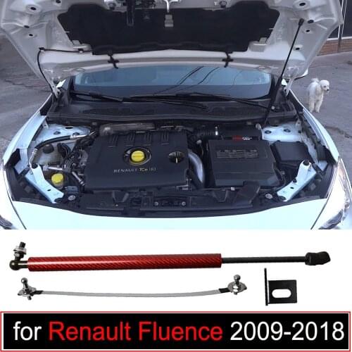 For Renault Fluence 2009-2018 Two Sides Front Hood Bonnet Gas Struts Lift Support Shock Damper Absorber Car Styling