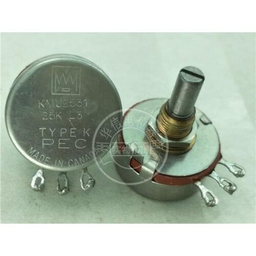 Hot spot KMU2531 25K single potentiometer axle length 20MM round shaft (SWITCH)