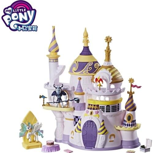 Hasbro My Little Pony Princess Movie Magic Castle Girl Suprise Toys Gift Little Pony Play House Toys Animal Model Dolls for Kids