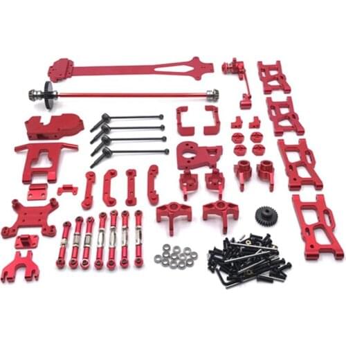 Metal Upgrade Accessories Kit Drive Shaft Pull Rod Swing Arm Gear Set for WLtoys 124019 124018 124017 RC Car Parts