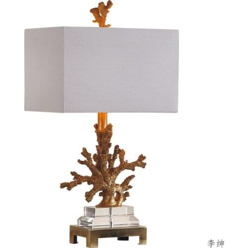 Nordic Resin Coral Lights Table Lamps for Living Room Bedroom Bedside Lamp Home Decor Table Light Indoor Lighting Luminaires