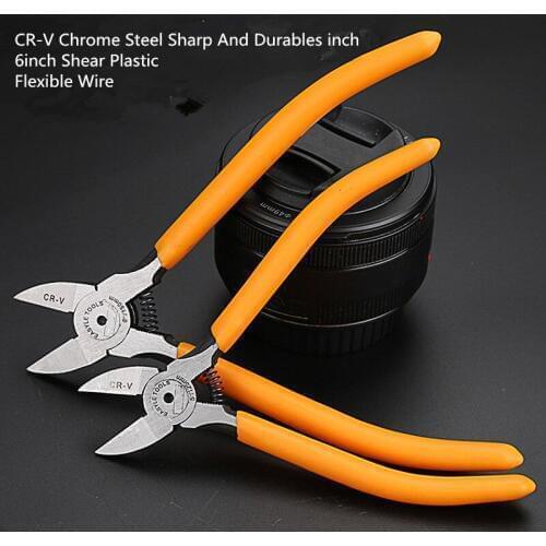 5/6 inch CR-V Plastic Nippers Jewelry Electrical Wire Cable Cutters Cutting Side Snips Hand Tools Electrician Pliers
