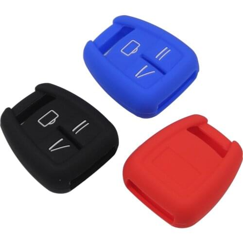 Kutery 10PCS Silicone Colorful Remote Key Case 3 BTN For Vauxhall Opel Vectra C Astra Zafira Vectra B Fronton Protection Replace