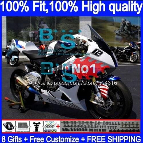 Injection Mold For BMW S 1000 RR S 1000RR 33MC.72 S1000 RR 2015 2016 2017 2018 white glossy S1000RR 15 16 17 18 OEM Fairings Kit