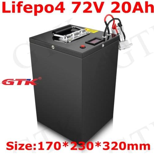 GTK 72V 20Ah Lifepo4 Ebike Lithium Battery 24S 3.2v 32650 72v 20AH DIY Battery Pack with 50Amp BMS For 3000W Scooter Motor