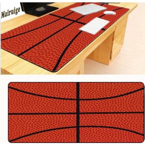 Mairuige Drop Shipping 900* 400 Orange Basketball Skin Black Edge Lock Mousepad Mouse Keyboard Mat Table Mat Large Mouse Mats