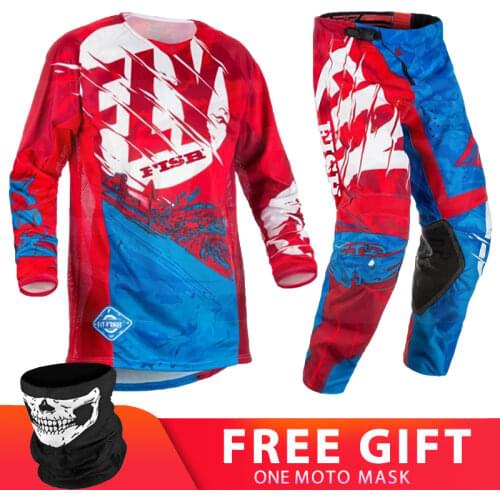 FLY FISH Motocross Jersey Pants Suit Men MX Gear Set Combos Moto Equipment Enduro Motocross Off-road Dirt Bike Clothes