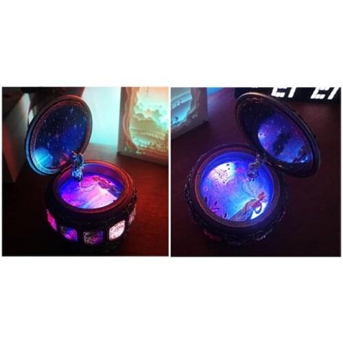 Zodiac 12 Signs Music Box with Colorful Led Musical Boxes Gift -Sagittarius