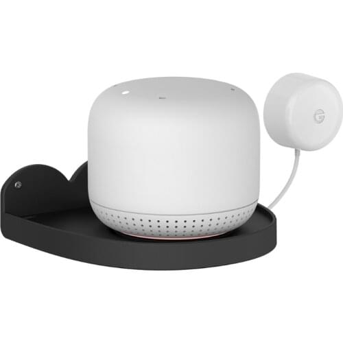 Wall mounted router shelf rack Holder Bracket Stand for Nest Wifi Speaker Cellphone Charging support with Cable Arrangement
