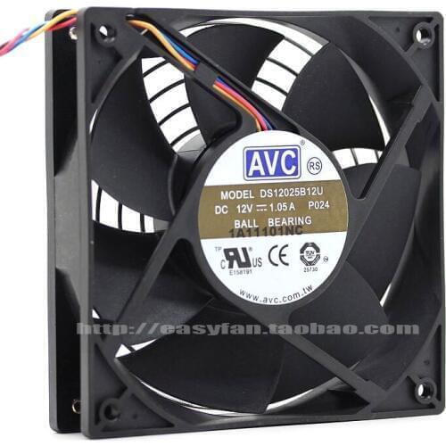 NEW AVC DS12025B12U 12CM 12025 12V 1.05A 4PIN PWM cooling fan