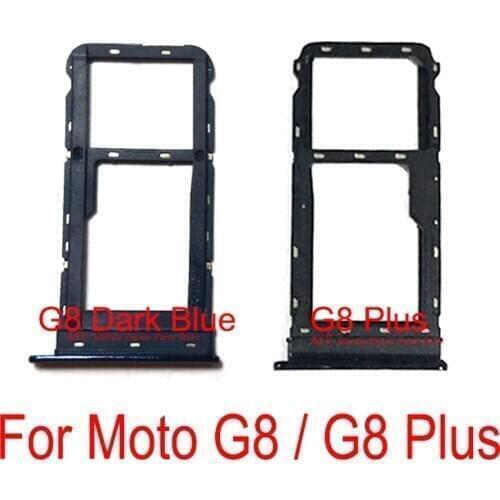 New Sim Card Tray For Motorola Moto G8 Plus G8+ Sim Card SD Card Tray Reader Holder Socket Slot Replacement Repair Spare Parts