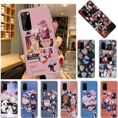 Comic Anime Jujutsu Kaisen Clear Soft TPU Phone Case For Samsung S21 Ultra S20 FE Note 20 10 Pro 9 8 S10 Lite S10E S9 Plus Cover