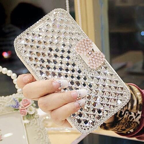Luxury Bling Cover For iPhone X Xr Xs 11 12 Pro Max Cute Wallet Flip Leather Case For iPhone 7 8 6S 6 Plus 5 5S SE 12 Mini Card