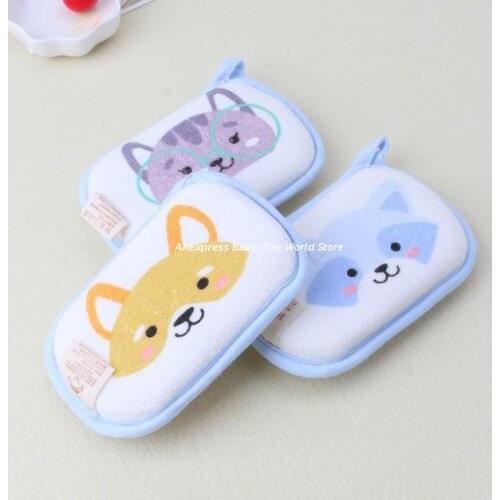 Newborn Baby Bath Brushes Infant Shower Sponge Cotton Rubbing Body Wash Towel Dropship