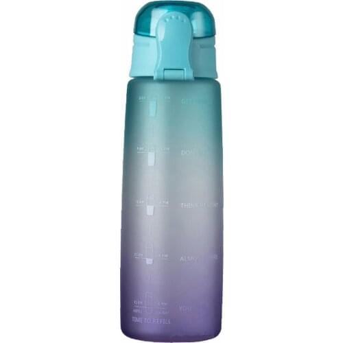 Food Grade Marked Sports Bottles Unique Motivational Design One Click Open Bicycle Leak-Proof Portable Water Bottle