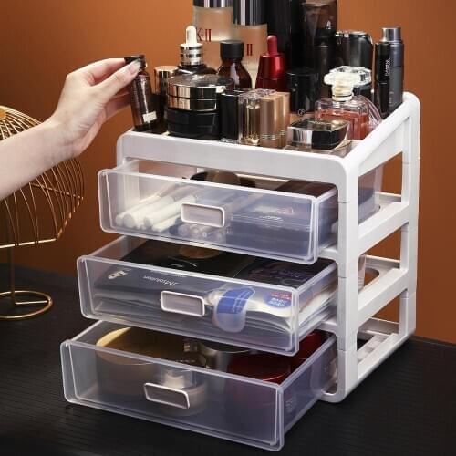 Drawer type cosmetic storage box shelf desktop lipstick multi-layer pp material bedroom storage box office storage drawer multi