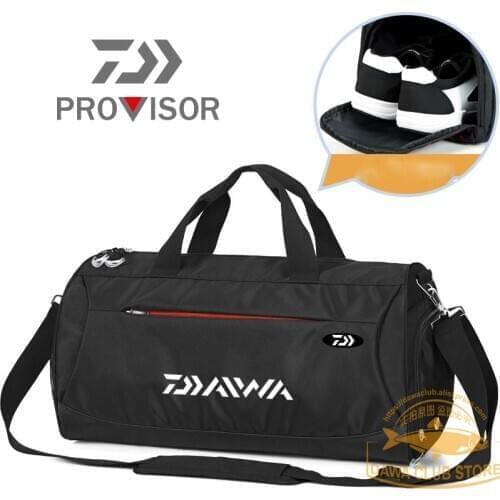 Daiwa Men and Women Fishing Waterproof Shoulder Bag Outdoor Climbing Breathable Wear-resistant Fitness Bag Swimming Sports Bag