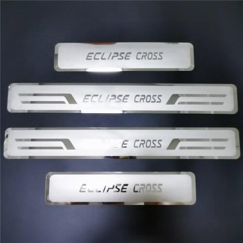For Mitsubishi Eclipse Cross 2017-2020 2021 Door Sill Protector Stainless Steel Welcome Scuff Plate Bar Styling Trim Accessories