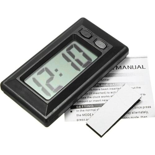 2018 New Ultra-thin LCD Digital Display Car Vehicle Dashboard Clock with Calendar Display Mini Portable Automobile Accessories